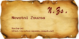 Novotni Zsuzsa névjegykártya